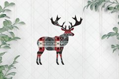 Red Black Buffalo Plaid Christmas Holiday Reindeer Product Image 1