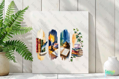 Book Lovers Brushstroke Clipart Product Image 3