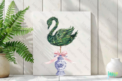 Easter Swan Chinoiserie Clipart Product Image 2
