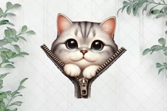 Cute Zipper American Shorthair Cats Clipart Product Image 1
