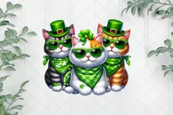 Patrick's Day Colorful Trio Of American Shorthair Cat Product Image 1