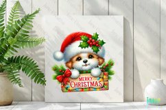 Dog Animals Holding Merry Christmas Sign Product Image 2