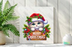 Cat Animals Holding Merry Christmas Sign Product Image 2