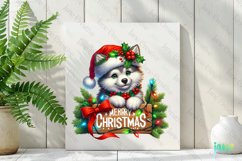 Wolf Animals Holding Merry Christmas Sign Product Image 2