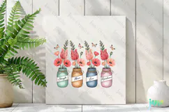 August - Gladiolus & Poppy for Mother's Day Clipart Product Image 3