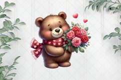 Valentine's Day Love Bear Bouquet Clipart Product Image 1
