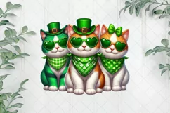 Patrick's Day Colorful Trio Of British Shorthair Cat Product Image 1