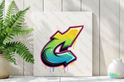 C Letter Graffiti Dripping Clipart Product Image 3
