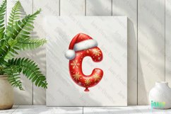 Santa Claus Balloon Alphabet Letter C Clipart Product Image 2