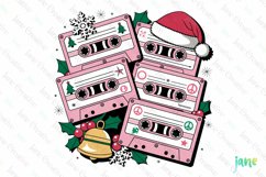 Retro Pink Christmas Clipart Product Image 1