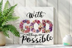 Christian Floral Sublimation Clipart Product Image 2