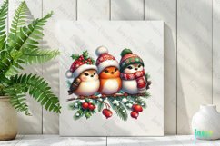 Christmas Birds Sublimation Clipart Product Image 2