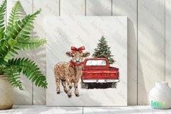 Cow Christmas Farm Sublimation Clipart Product Image 2