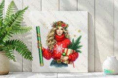 Christmas Girl Sublimation Clipart Product Image 2