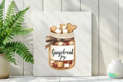 Christmas Hot Cocoa Mason Jar PNG Clipart Product Image 3