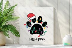 Santa Paws Christmas Paws Sublimation Clipart Product Image 2