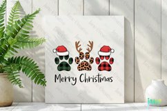Merry Christmas Paws Sublimation Clipart Product Image 2