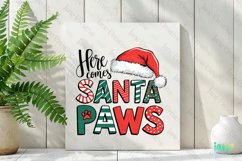 Here Comes Santa Paws Christmas Paws Sublimation Clipart Product Image 2