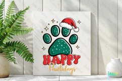 Happy Pawlidays Christmas Paws Sublimation Clipart Product Image 2