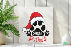 Santa Paws Christmas Paws Sublimation Clipart Product Image 2