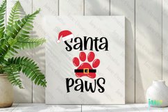 Santa Paws Christmas Paws Sublimation Clipart Product Image 2