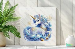 Christmas Unicorn Clipart Sublimation Product Image 2