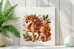 Christmas Unicorn Clipart Sublimation Product Image 2