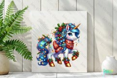 Christmas Unicorn Clipart Sublimation Product Image 2