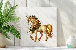 Christmas Unicorn Clipart Sublimation Product Image 2