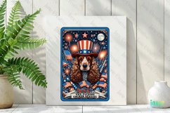 4th Of July Cocker Spaniel Dog Card Clipart Product Image 2