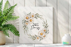 April - Watercolor Daisy Birth Month Flower Clipart Product Image 3