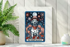 4th Of July Dalmatian Dog Card Clipart Product Image 2