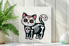 Ragdoll Day of The Dead Cat Sublimation Clipart Product Image 2