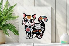Turkish Van Day of The Dead Cat Sublimation Clipart Product Image 2