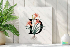 Daylily Letter D Clipart Product Image 3