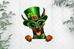 Doberman St Patrick’s Day Peeking Dog Product Image 1