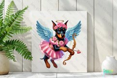 Doberman Pinscher Dogs Cupid Valentine’s Day Sublimation Product Image 2
