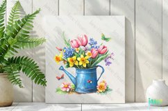 Easter With Spring Flowers Clipart Product Image 2