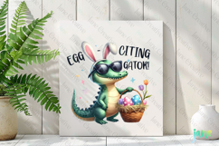Egg-citing Gator PNG Product Image 3