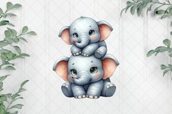 Stack Of Elephants Sublimation Clipart Product Image 1