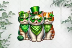 Patrick's Day Colorful Trio Of Exotic Shorthair Cat Product Image 1