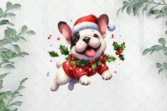 Happy Christmas French Bulldog Puppy Product Image 1
