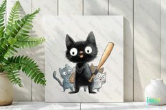 Funny Black Cats Sublimation Clipart Product Image 2