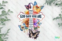 God Says You Are PNG Sublimation Product Image 3