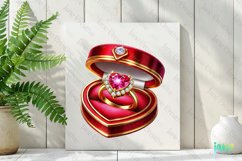 Gold Wedding Bands Sublimation Clipart Product Image 2