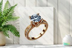 Gold Wedding Bands Sublimation Clipart Product Image 2