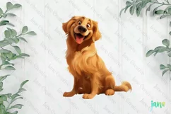 Golden Retriever Dog Caricature Clipart Product Image 2