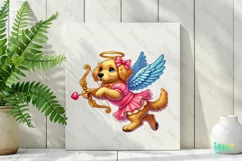 Golden Retriever Dogs Cupid Valentine’s Day Sublimation Product Image 2
