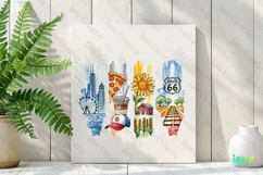 Illinois State Brushstroke USA PNG Product Image 3