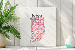 Indiana Floral Coquette PNG - 50 States Design Product Image 3